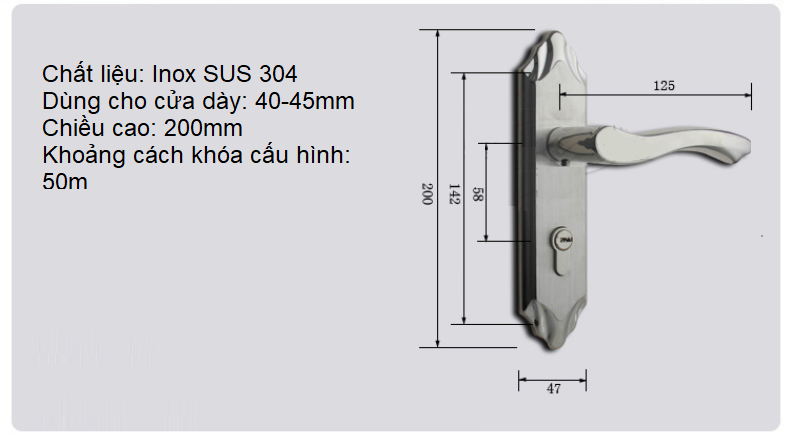 Tay nắm cửa inox cho cửa phòng nhiều mẫu mã G617-13 12