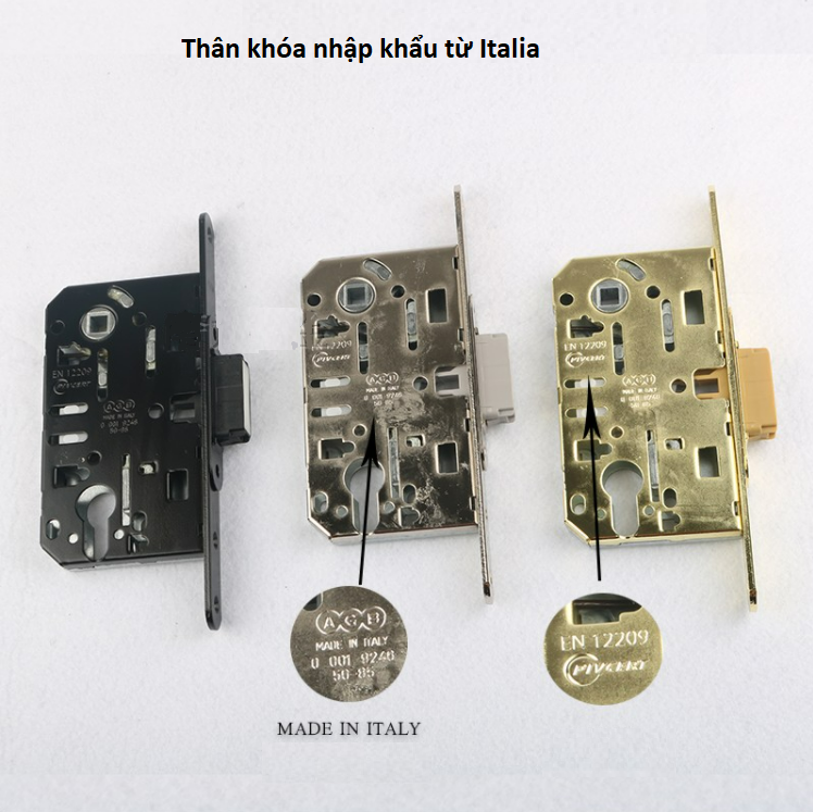 Khóa cửa phòng ngủ bằng đồng Italy OVLI 457-85 19