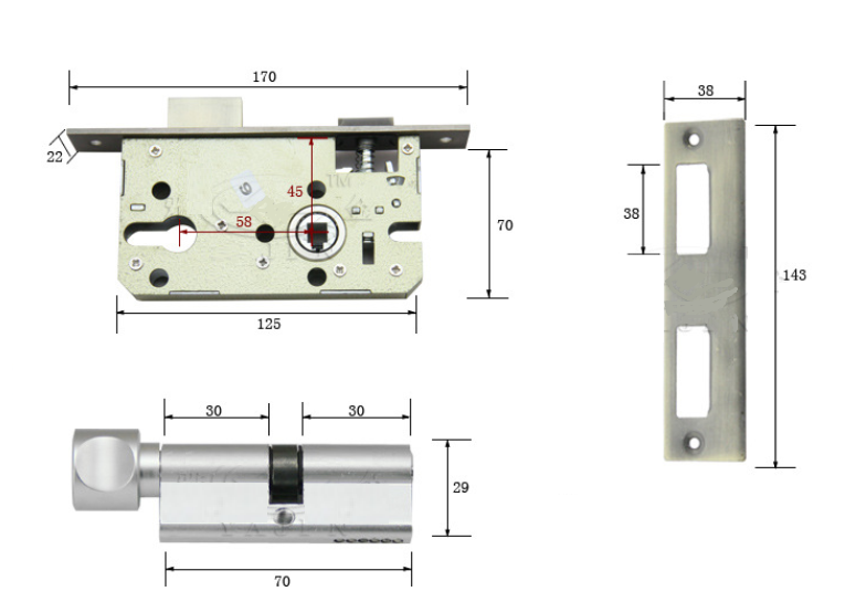 Tay nắm cửa inox cho cửa phòng nhiều mẫu mã G617-13 13