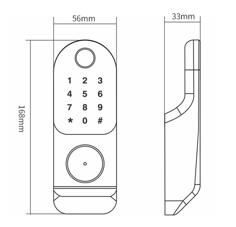 Khóa cửa sắt vân tay mật khẩu thẻ từ VMAN.N1 12