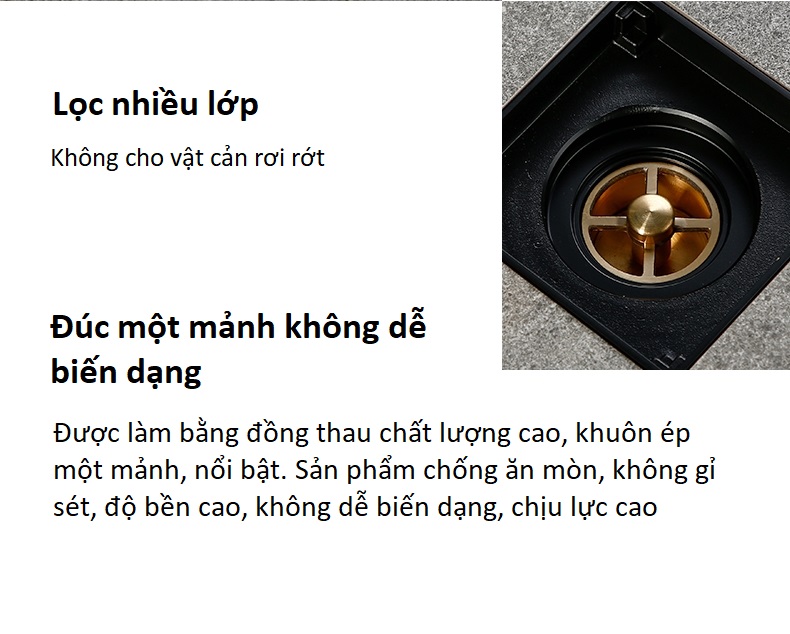 Phễu thoát sàn cao cấp chống mùi DL2350 19