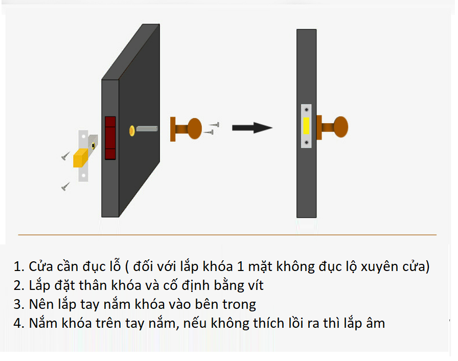 Chốt khóa cửa thông phòng không chìa WXH001 13