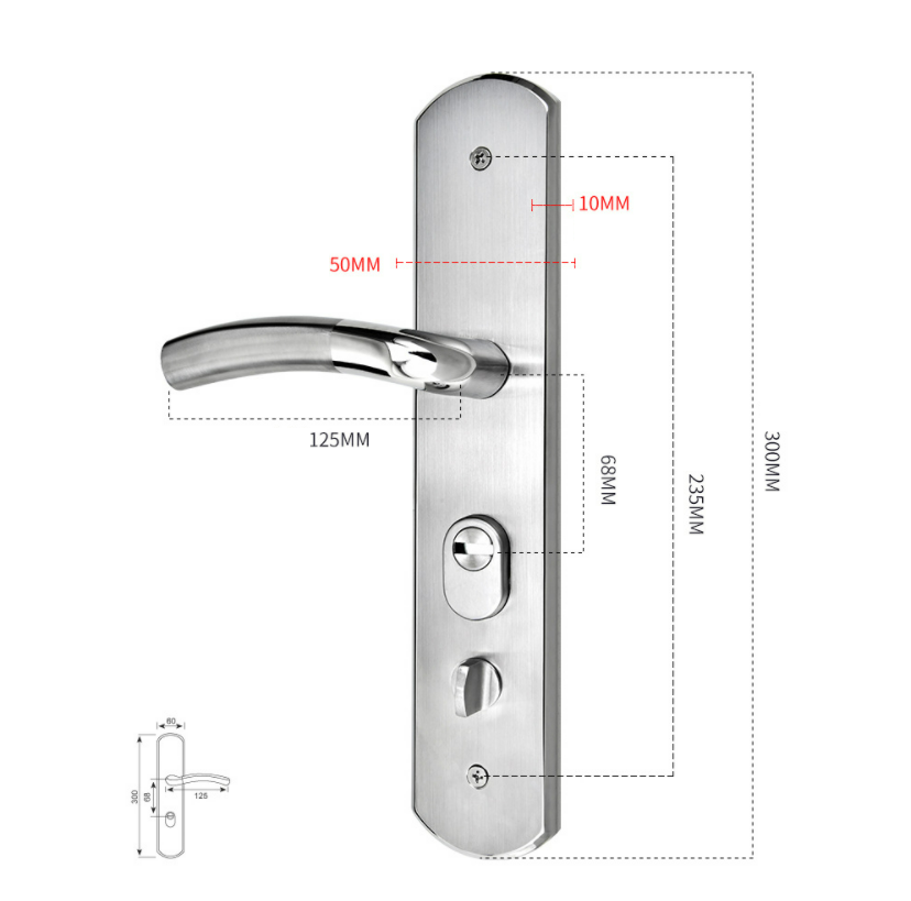 Khóa cửa chính cửa phòng Inox 304 cao cấp FG-812 19