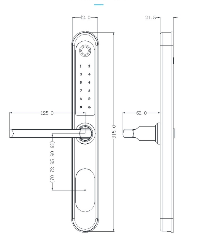 Khóa thẻ từ vân tay cho cửa nhôm xingfa VMAN.H1 20