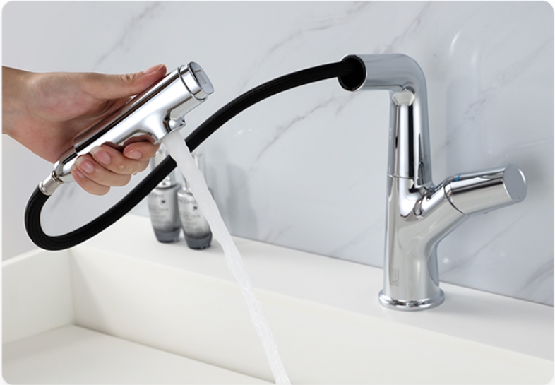 Vòi lavabo bếp nhà tắm bằng đồng German Dura DL8818A 5