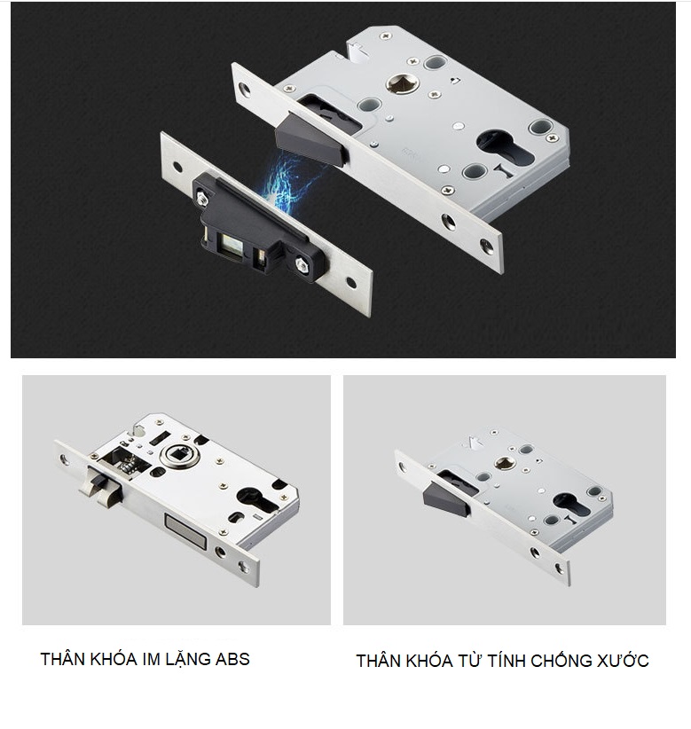 Khoá cửa phòng ngủ phòng tắm chrome A01-05 10