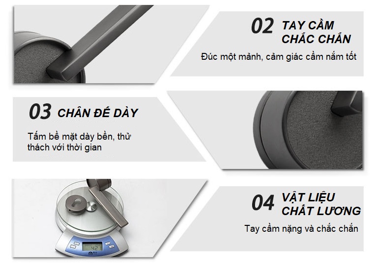 Khoá cửa rời hiện đại tối giản màu xám A08-025GR 6