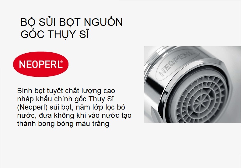 Vòi chậu phòng tắm nóng lạnh bằng đồng DL5008 33