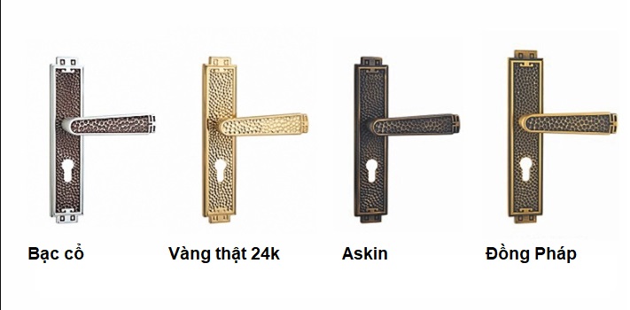 Khóa cửa bằng đồng rèn mạ vàng 24K BR20190-24KGP 14