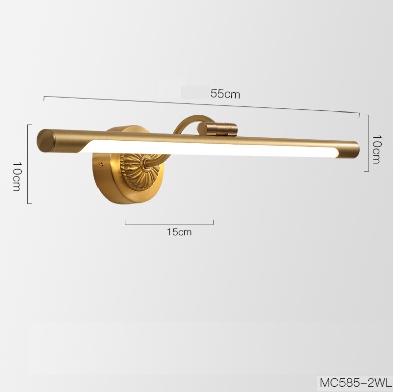 Đèn chiếu gương nhà tắm bằng đồng MC282 7