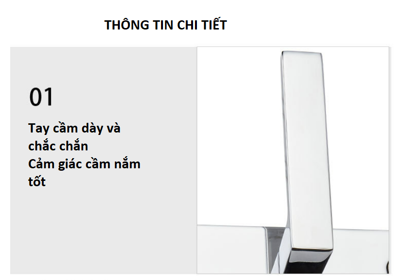 Khoá cửa thông phòng hiện đại mạ chrome A01-18 1