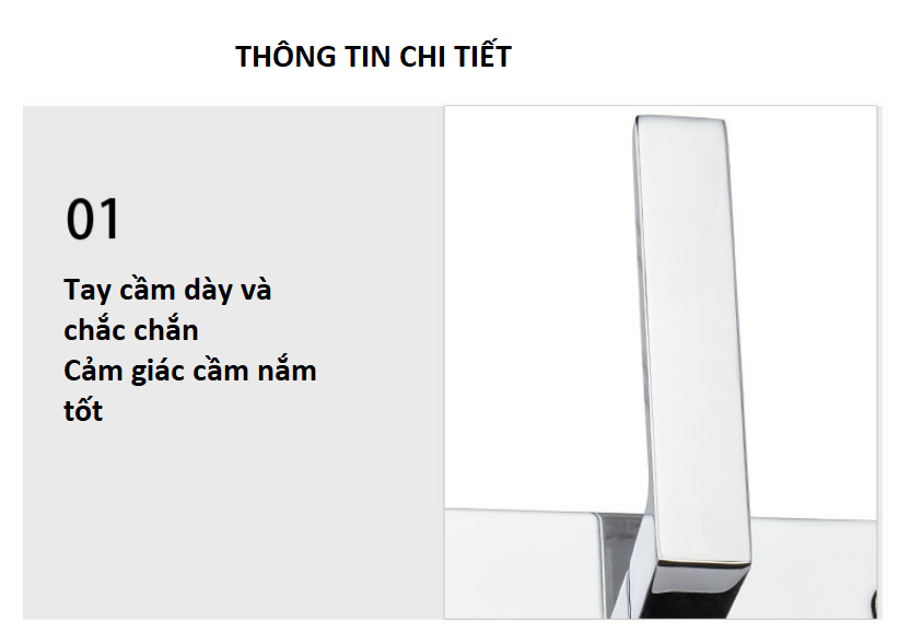 Khoá cửa phòng ngủ phòng tắm chrome A01-05 3