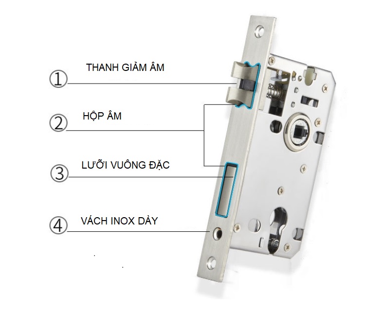 Khoá cửa phòng một đầu khóa hợp kim A686-216A 7