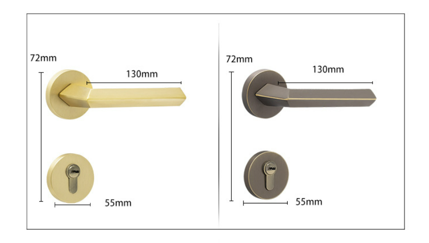 Ổ khoá cửa thông phòng bằng đồng cao cấp YJ01-919B 14