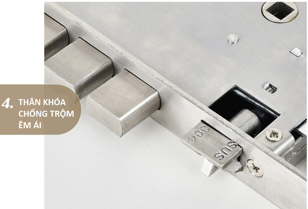 Khóa cửa chính cửa phòng Inox 304 cao cấp FG-812 10