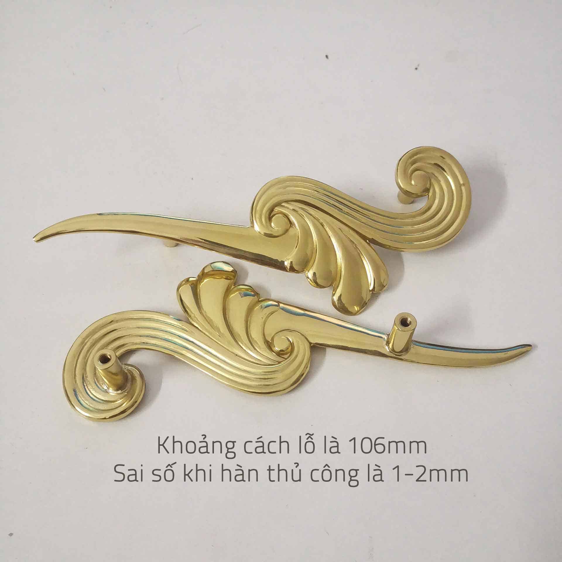 Tay nắm tủ đồng thau con công cách điệu SBD0696 13