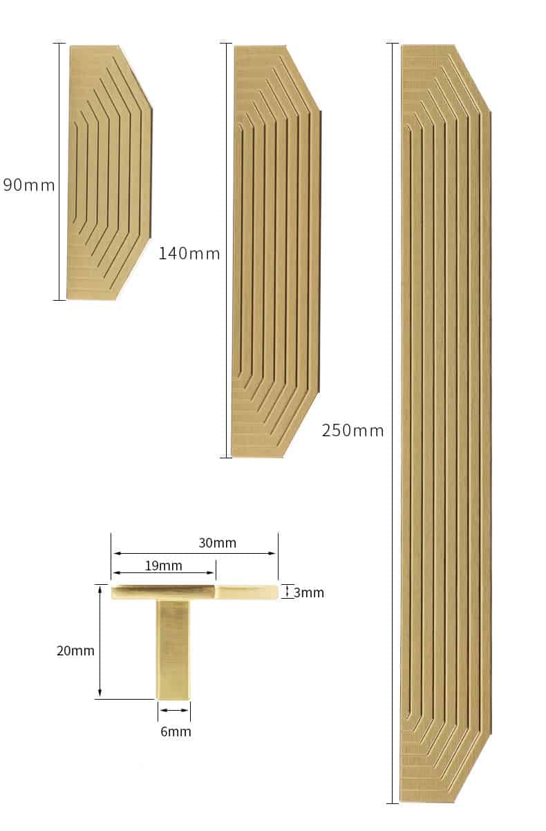 Tay nắm tủ hợp kim nhôm hình bát giác A3311-C 16