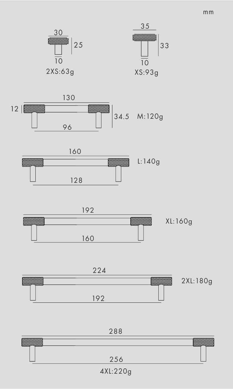 Tay nắm tủ quần áo kiểu Ý màu đồng cổ L3018 9