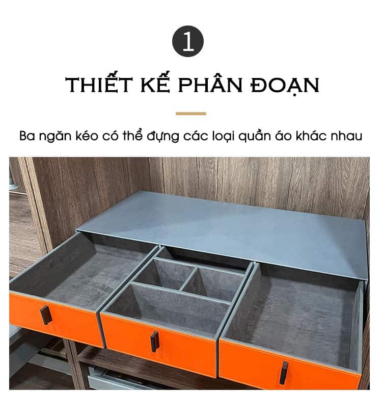 Hộc đựng quần áo trang sức phụ kiện bằng da HCR1013 15