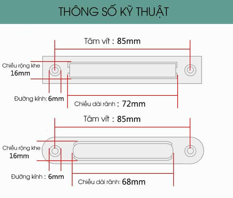 Tay nắm tủ móc âm phẳng 180 độ nhiều màu LDS5768 27