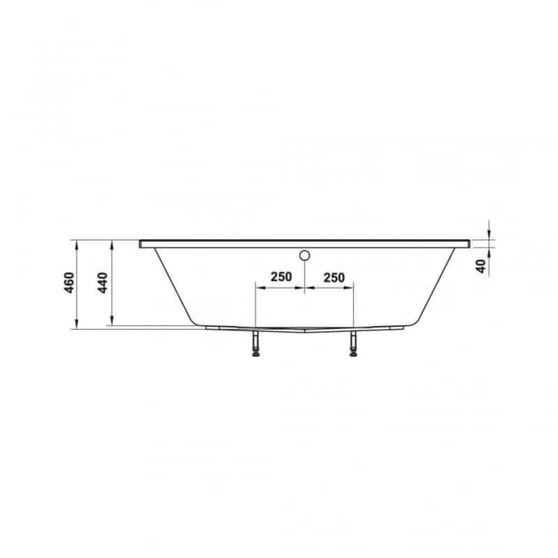 Bồn tắm âm hình bầu dục Nagoya 1700 Hafele 588.79.600 8