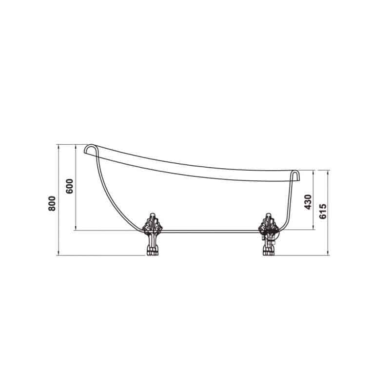 Bồn tắm độc lập Nagoya hình bầu dục 1550 Hafele 588.99.630 7