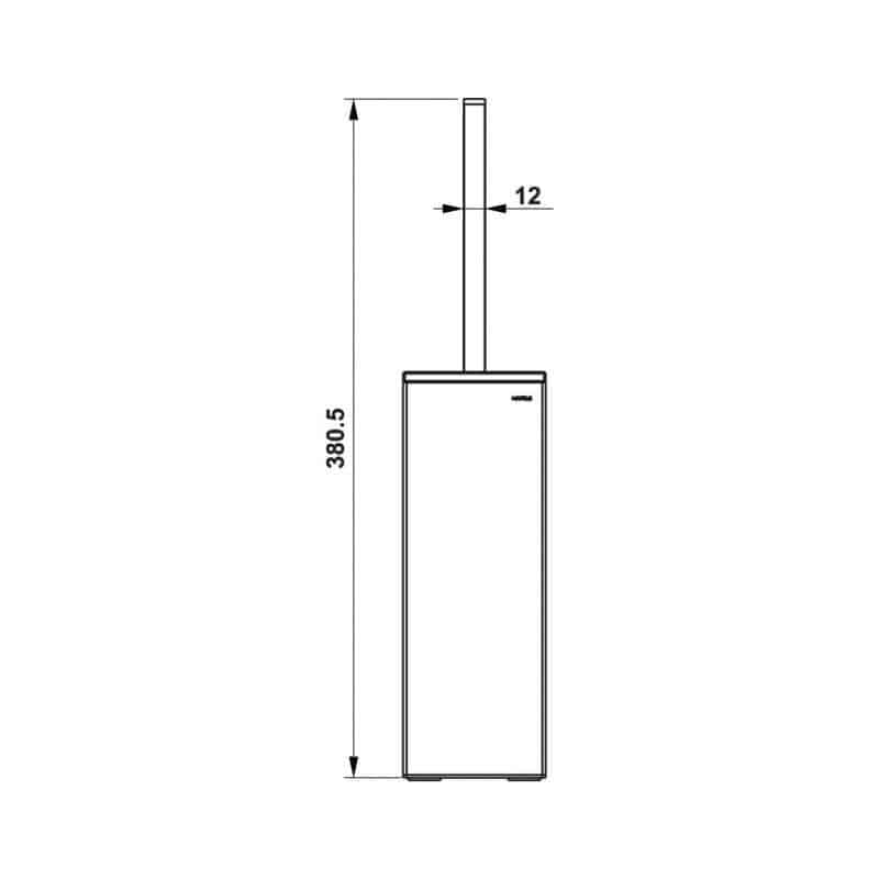 Giá treo cọ vệ sinh mặt kiếng trắng Hafele 495.80.230 5