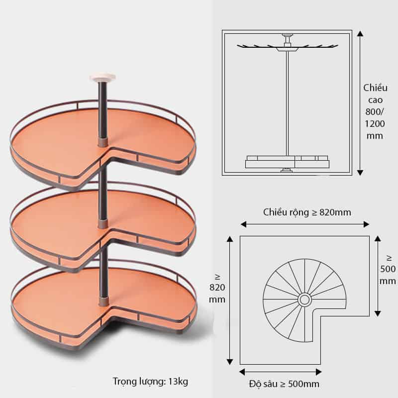 Giá xoay 2 tầng cao cấp treo quần áo SY02 18