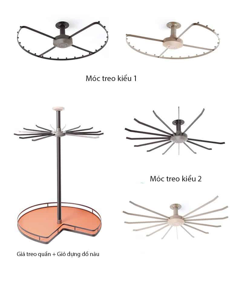 Giá xoay 2 tầng cao cấp treo quần áo SY02 10