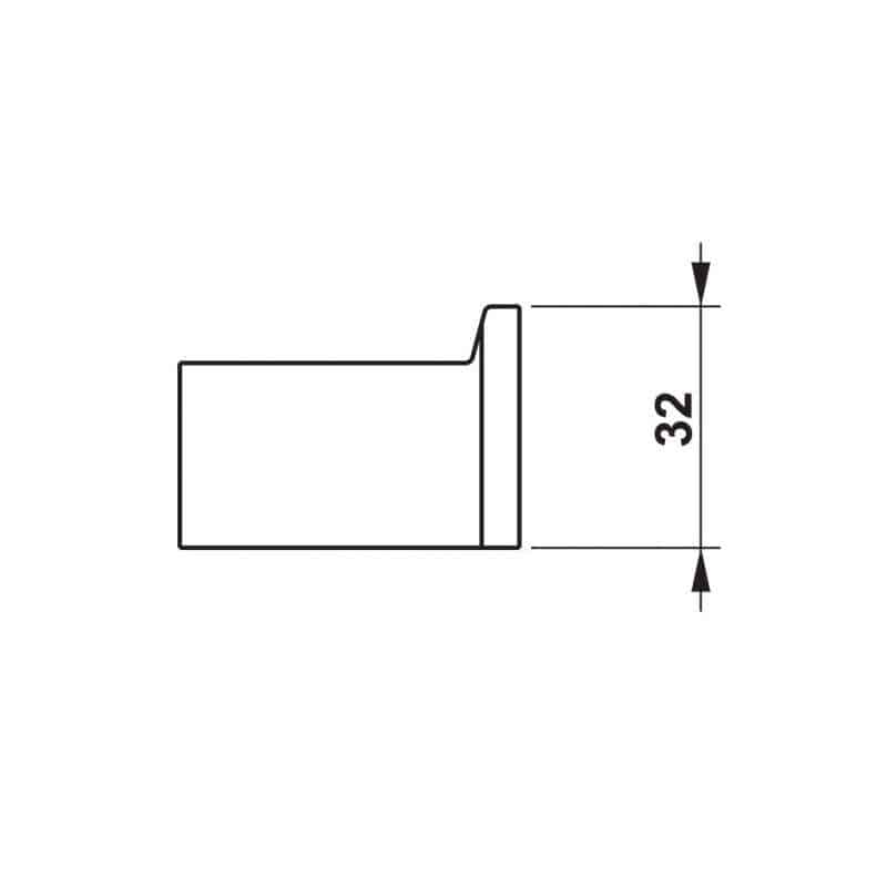 Móc treo khăn mặt kiếng trắng Hafele 495.80.232 6