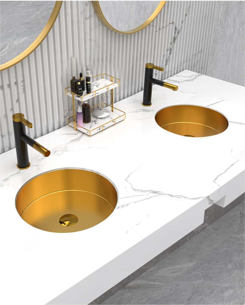 Bồn lavabo inox âm bàn cho phòng tắm SX5183 4