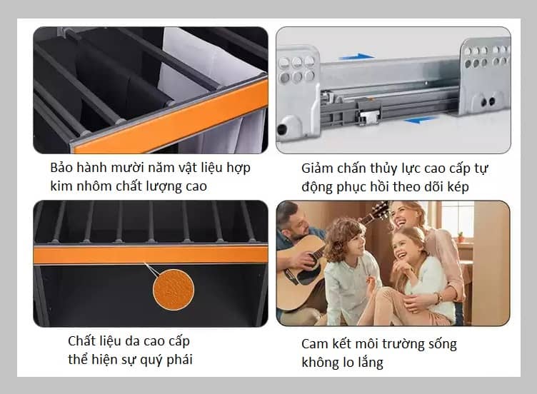 Giá treo quần âu thanh nan bọc da cao cấp RB7063B 5