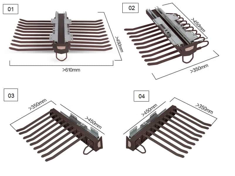 Giá treo quần tây phủ vải nhung giảm chấn HL2550C 6