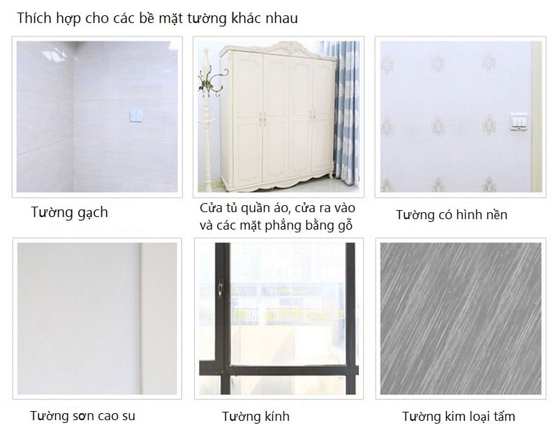 Gương dán tường Acrylic trong suốt WIH9163 9