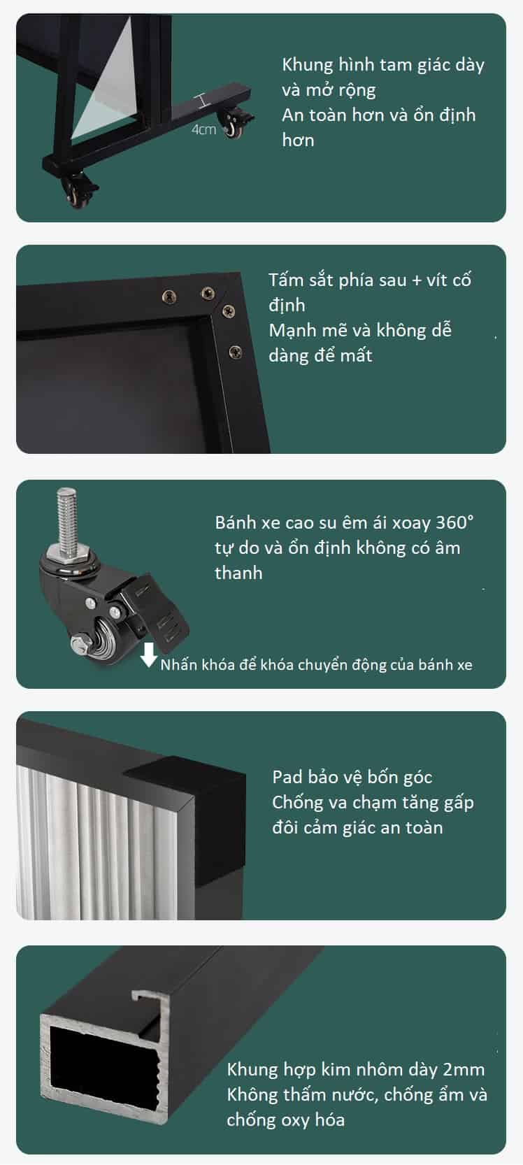 Gương di động trang trí cửa hàng thời trang WIH5512 10