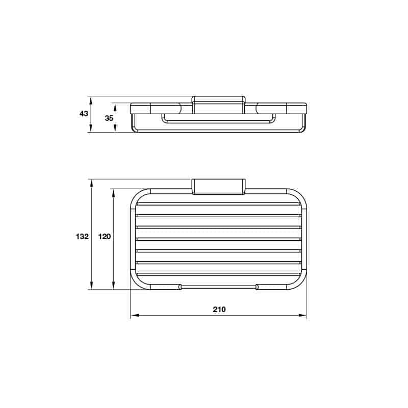 Kệ nhà tắm tối giản bằng đồng Hafele 495.80.013 5