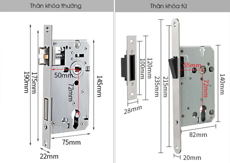 Khóa phân thể thông phòng hợp kim kẽm BR501 14