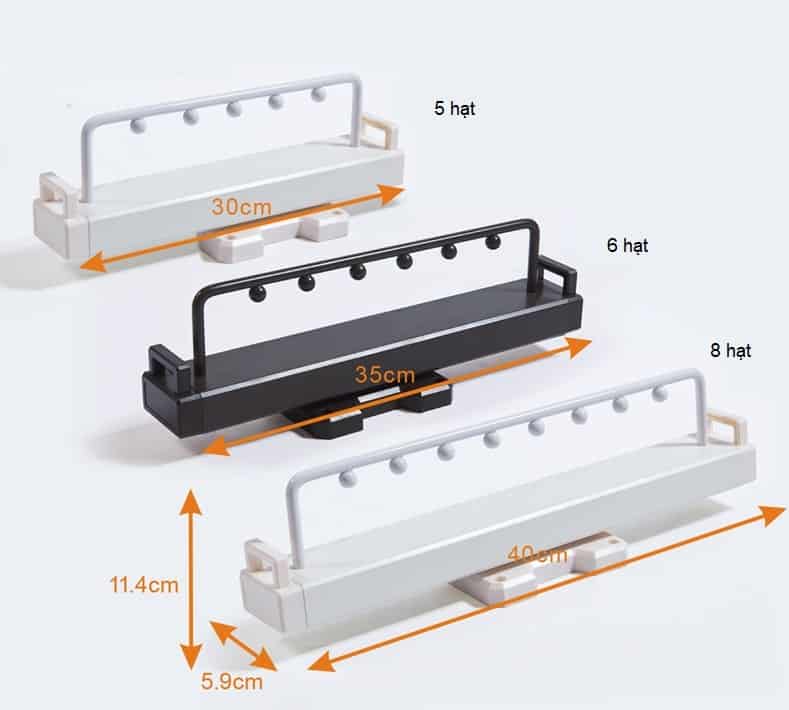Móc treo quần áo ray trượt âm tủ HL8277B 8