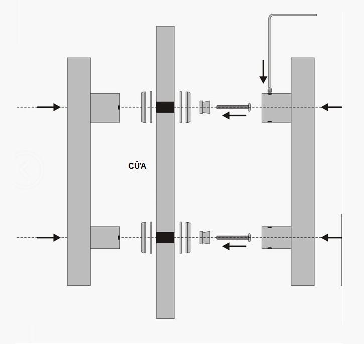 Tay nắm cửa đi khách sạn nhà hàng biệt thự cao cấp 24123134 5