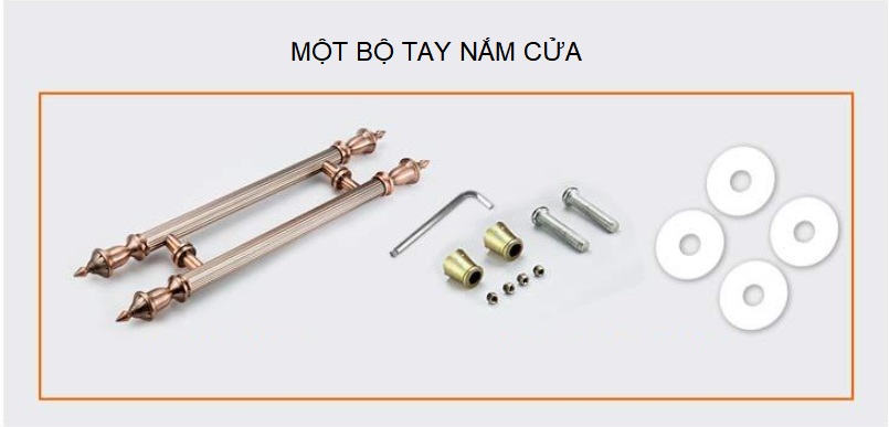 Tay nắm cửa kính cửa gỗ biệt thự khách sạn QB-0012 13