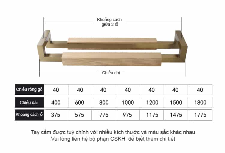 Tay nắm cửa lệch tâm bằng gỗ và inox 1008856 13